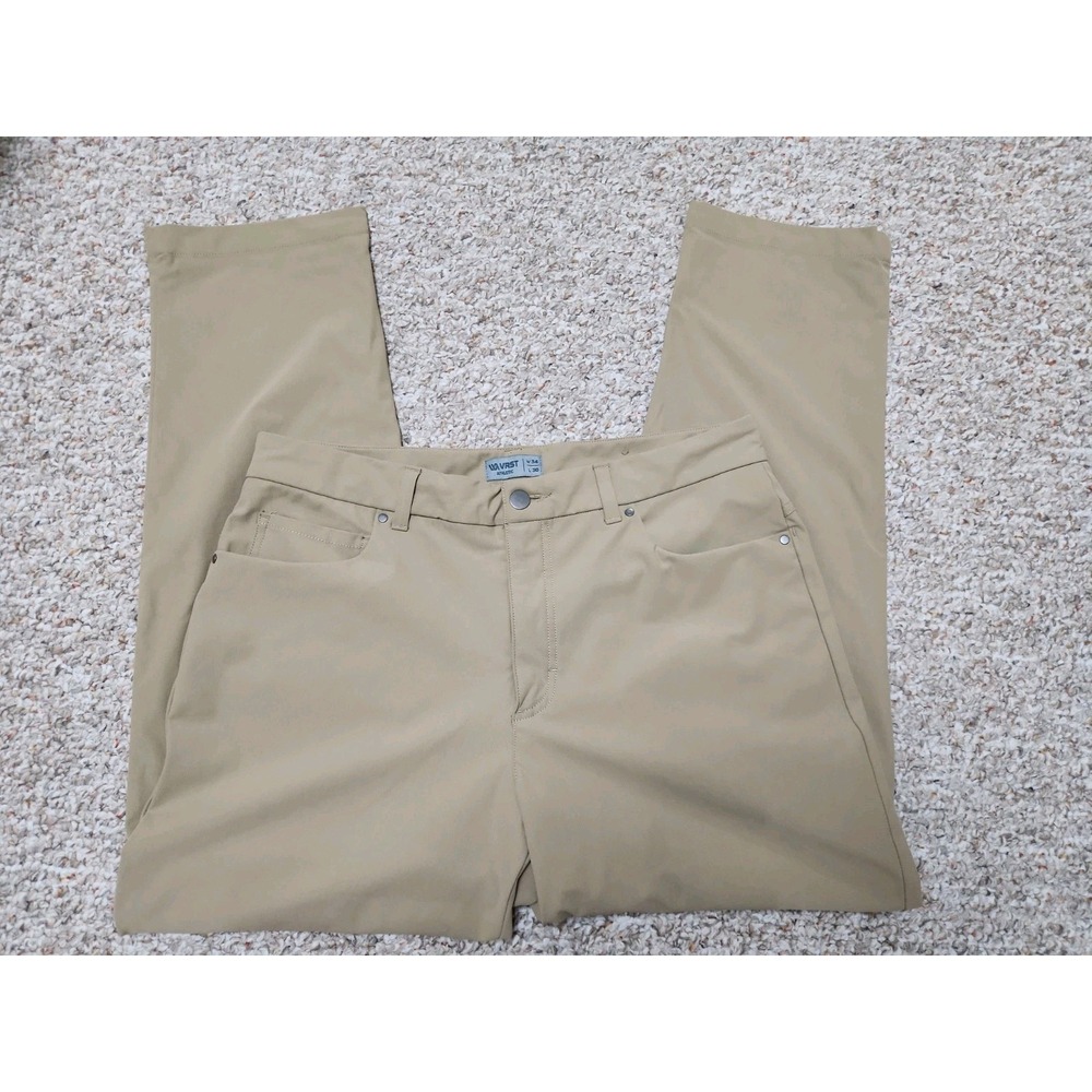 VRST Limitless 4-Way‎ Stretch 32x28 Actual 5-Pocket Athletic Pants Beige